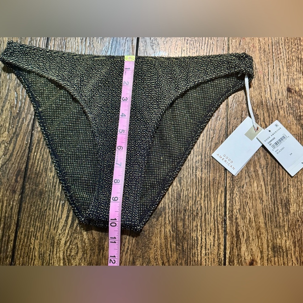 Good American Always Fits Bikini Bottom. Glittery Black & Gold SZ XL NWT - Picture 8 of 8